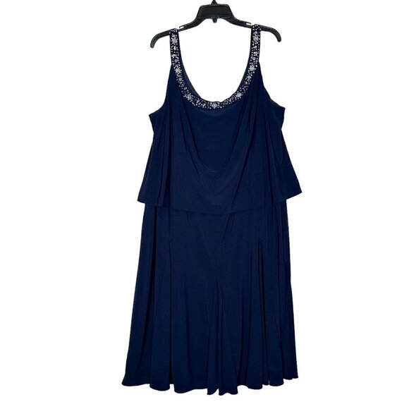 NEW Alex Evenings Women's Matte Jersey Plus Size Dress with Beading Sz. 22W - Picture 7 of 8